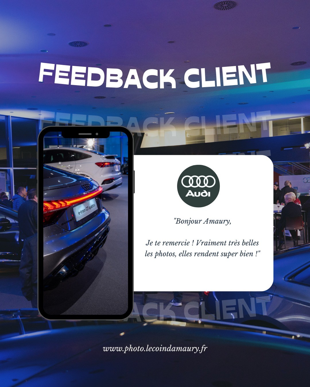 Le feedback client, c'est si précieux ! ✨
Cela fait désormais un an que j'ai quitté le monde du salariat dans lequel je ne m'épanouissais pas.
Une année pendant laquelle j'ai pu accomplir des choses que je n'aurais pas imaginé accomplir un jour.
Aujourd'hui, je prends quelques minutes pour me rendre compte de tout ce qui m'est arrivé ces derniers mois.
Et c'est assez fou de se dire que j'ai déjà travaillé avec quelques grandes entreprises comme ici pour les nouveautés Audi lors de soirées de lancement dans différentes concessions auto.
Le feedback que je reçois de la part de mes clients m'aide grandement et me conforte un peu plus chaque jour dans l'idée de me dire que ce que je fais a du sens et que j'ai bien fait de m'écouter et de me lancer dans cette folle aventure qu'est l'entrepreneuriat 🙌
#feedbackclient #feedback #audi #eventphotographer #eventphotography #photographebeauvais #lecoindamaury #photographeevenementiel #visitbeauvais #freelancephotographer